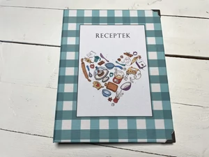 Kockás receptgyűjtő - Receptes könyv - Receptes mappa