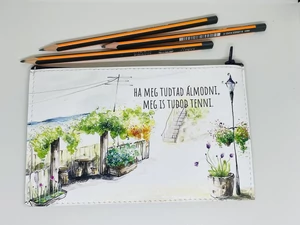 Tolltartó/sminkes tartó - motiváció - valódi bőr