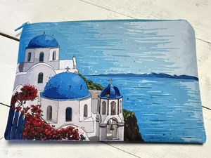 Santorini mintás neszesszer