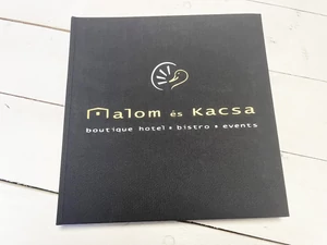 Kézzel fűzött vendégkönyv - fekete vászon