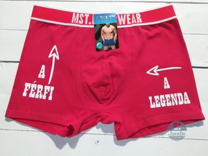 Piros boxer férfiaknak - Valentin napra