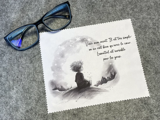 A kis herceg szemüvegtörlő mikroszálas kendő 18x15 cm