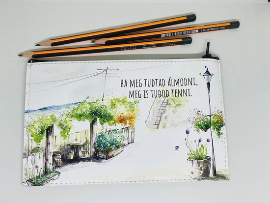Tolltartó/sminkes tartó - motiváció - valódi bőr
