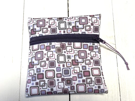retro mintás cipzáras textil tartó
