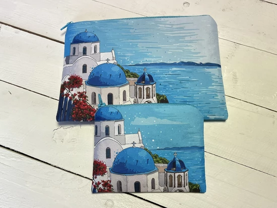 Santorini mintás kozmetikai szett