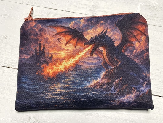 Sárkányos fantasy zsebkendőtartó