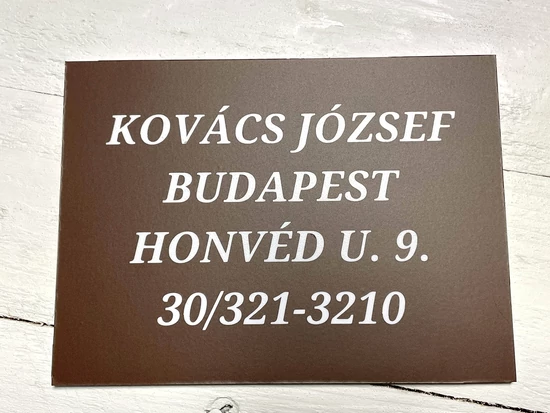 Csónak névtábla horgászoknak – csónak tábla - kültéri, egyedi felirattal