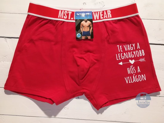 Piros boxer férfiaknak - Valentin napra