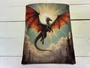 Kép 1/3 - Sárkányos kétoldalas könyvtok 21x25 cm fantasy mintával