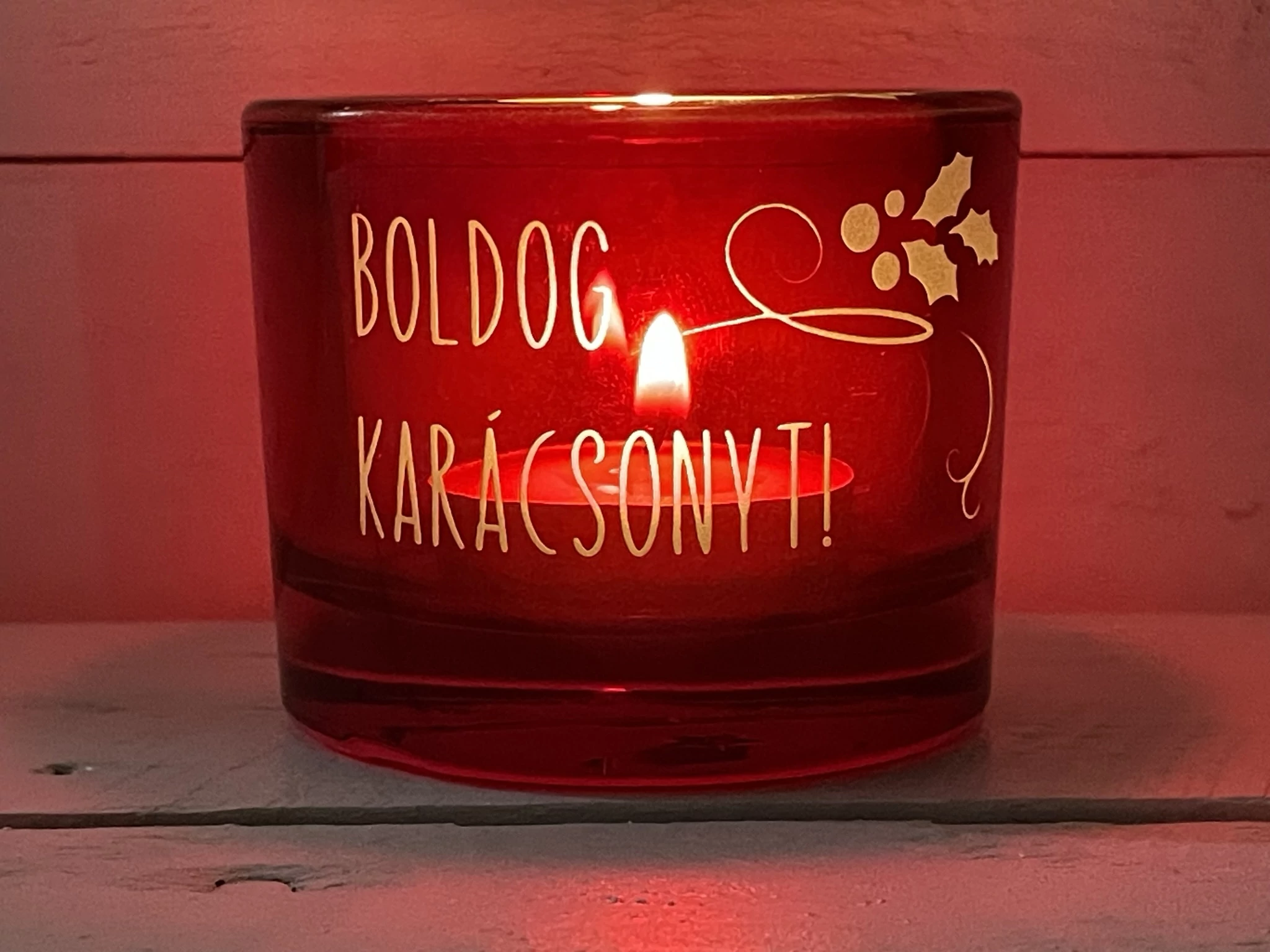 Karácsony - mécsestartó - örök darab